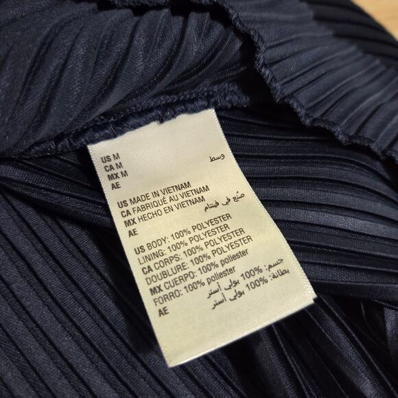 On 34th Women's Pleated Sleeveless Tie-Waist Midi Dress Intrepid Blue NWT Medium - Picture 8 of 8